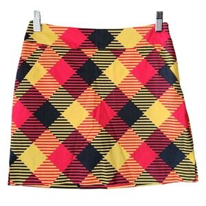 Loudmouth‎ Golf Skort Women's US sz 0 Plaid Stretch Preppy Funky